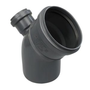 Отвод ПВХ 110х50х45гр прямой (вверх)