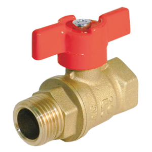 Кран шаровый 1/2" г/ш бабочка латунь (БОЛОГОЕ) никель